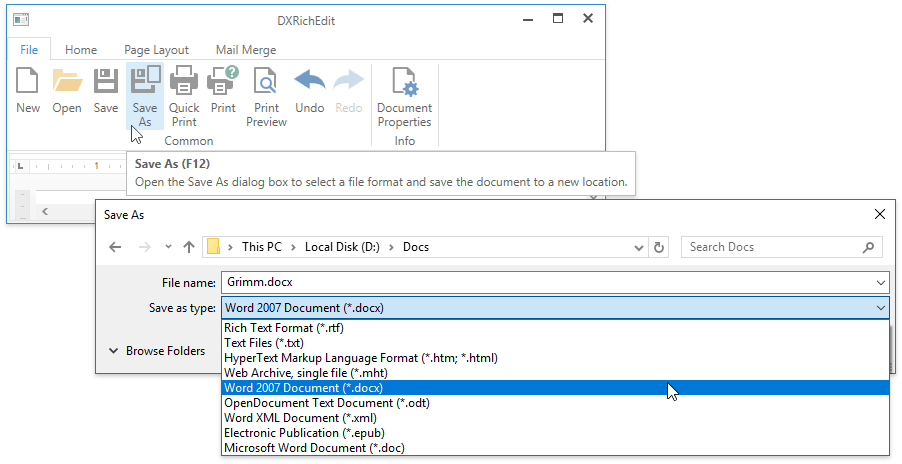 DXRichEdit_ImportExport_SaveDocument