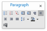 paragraph toolbar