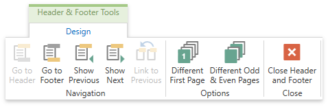 DXRichEdit_Ribbon_HeaderFooterTools_Design