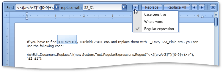 DXRichEdit_SearchPanel_ReplaceRegEx