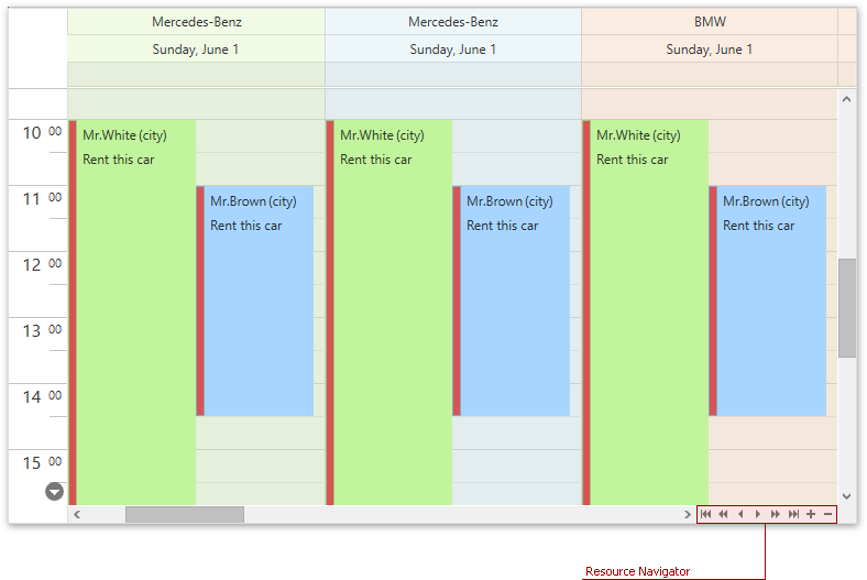 DXScheduler_ResourceNavigator