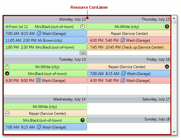 DXScheduler_VisualWeekViewGroupByNone_ResourceContainers