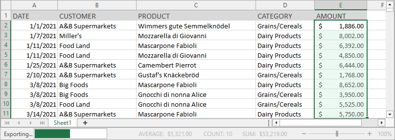 DXSpreadsheet_VisualElements_StatusBar