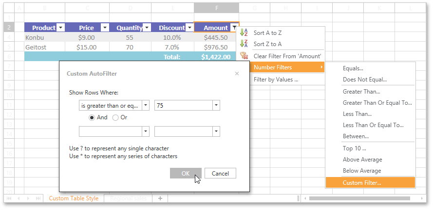 DXSpreadsheet_AutoFilter_TableFilter