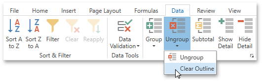 DXSpreadsheet_Outline_ClearOutlineCommand