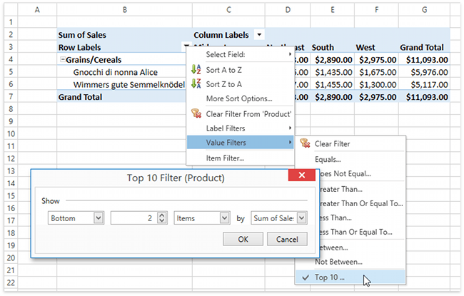 DXSpreadsheet_PivotTables_Top10Filter