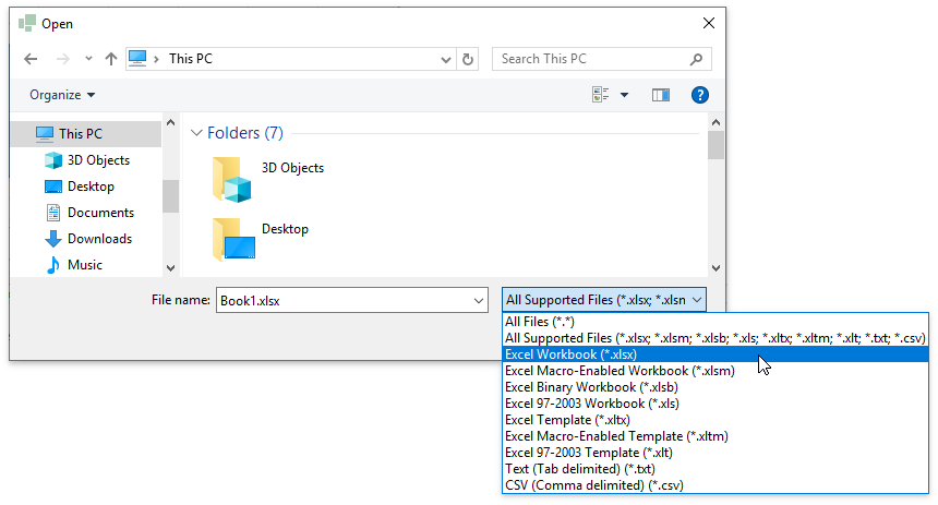SpreadsheetControl_ OpenDialog