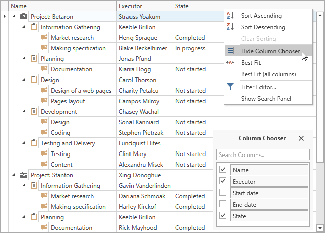 dxtreelistruntimecolumncustomization