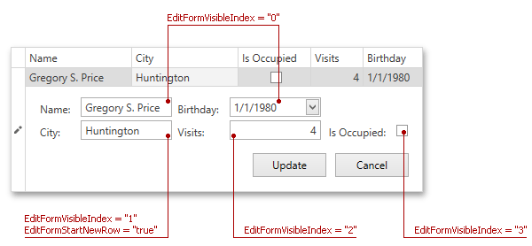 Edit Form Customization EditFormVisibleIndex