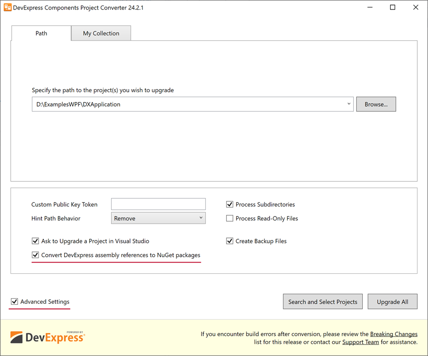 DevExpress Project Converter