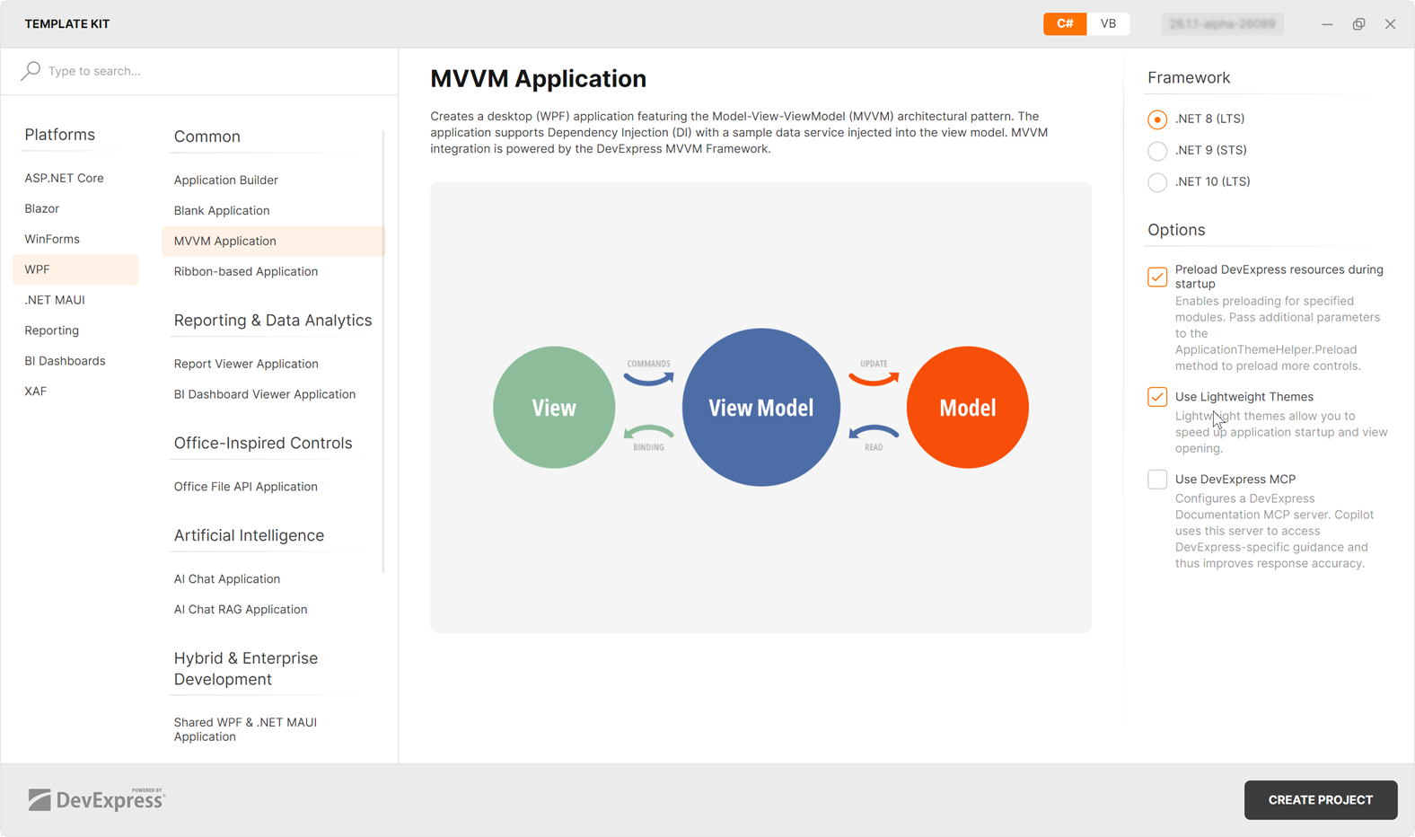 DevExpress Template Kit - MVVM Application