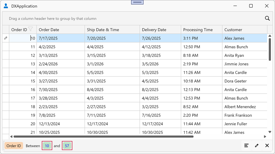 Filter Panel - Filter Value Foreground