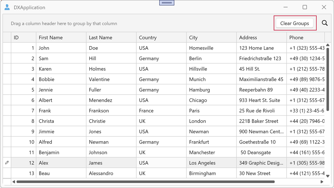 Group Panel Right Content Template