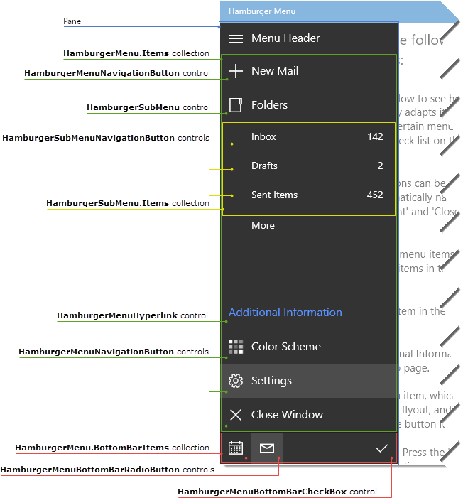 Wpf menu. WPF гамбургер меню. Меню WPF. WPF боковое меню. Контекстное меню XAML.