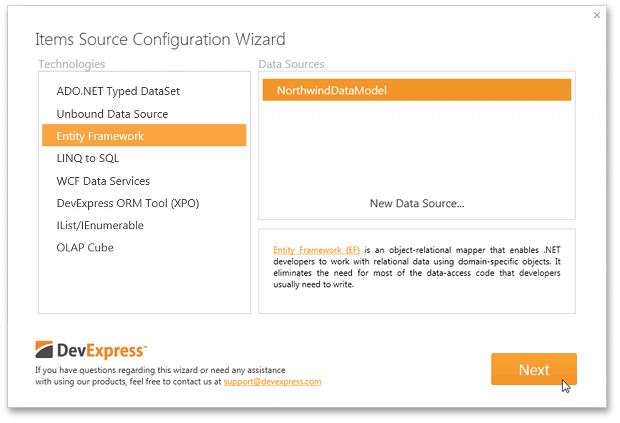 ItemsSourceConfigurationWizard_EF_SelectModel