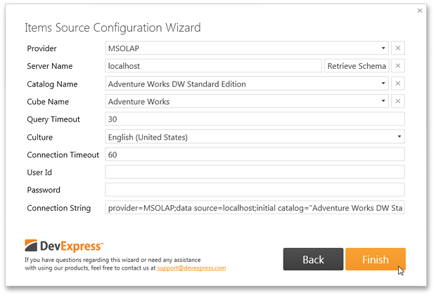 ItemsSourceConfigurationWizard_OLAP_Settings