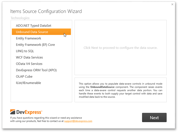 ItemsSourceWizard_Unbound