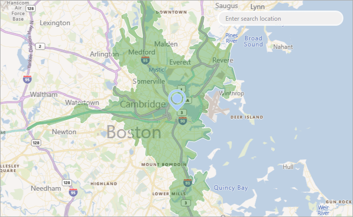 An isochrone map