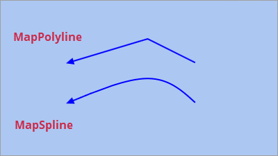 Map polyline and spline caps