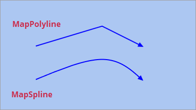 Map Polyline and Spline Caps