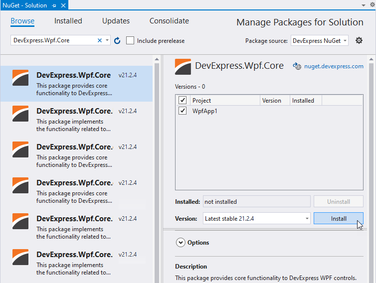 netcore nuget wpf package
