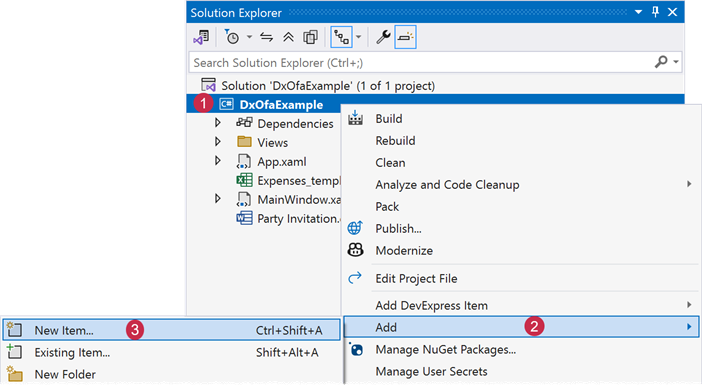 DevExpress Template Kit