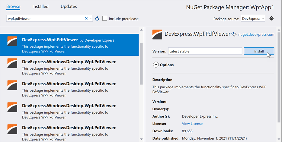 Add the PDF Viewer NuGet Package