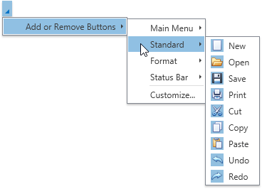 Quick Customization Menu