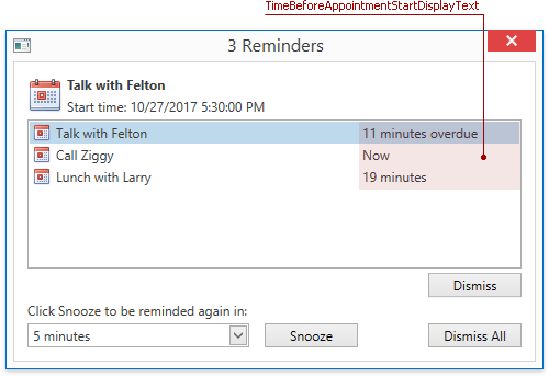 RemindersTimeBeforeAppointmentStartDisplayText