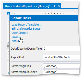 Report Templates Save