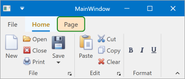 RibbonPage - Standard Properties