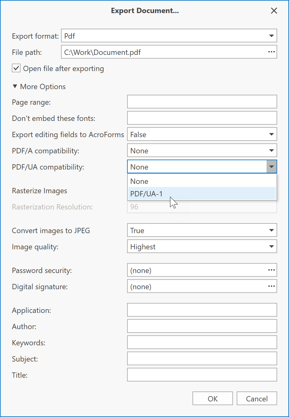 How To: Export A Document To PDF Format | WPF Controls | DevExpress ...