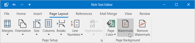 Rich Text Editor - Insert Watermark Button