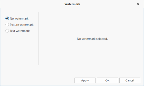 Rich Text Editor - Watermark Dialog