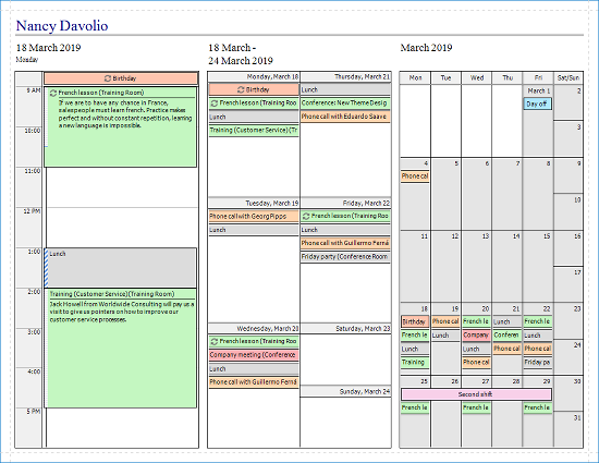 Scheduler Trifold Style Template