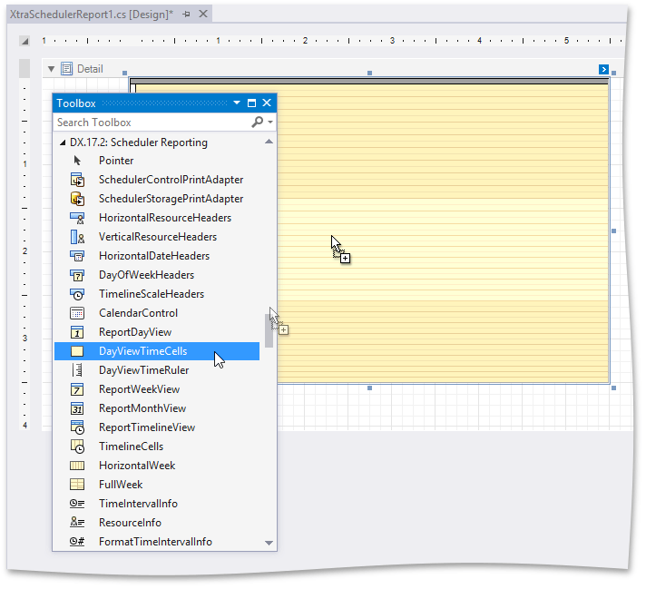 SchedulerReporting - Drop DayViewTimeCells