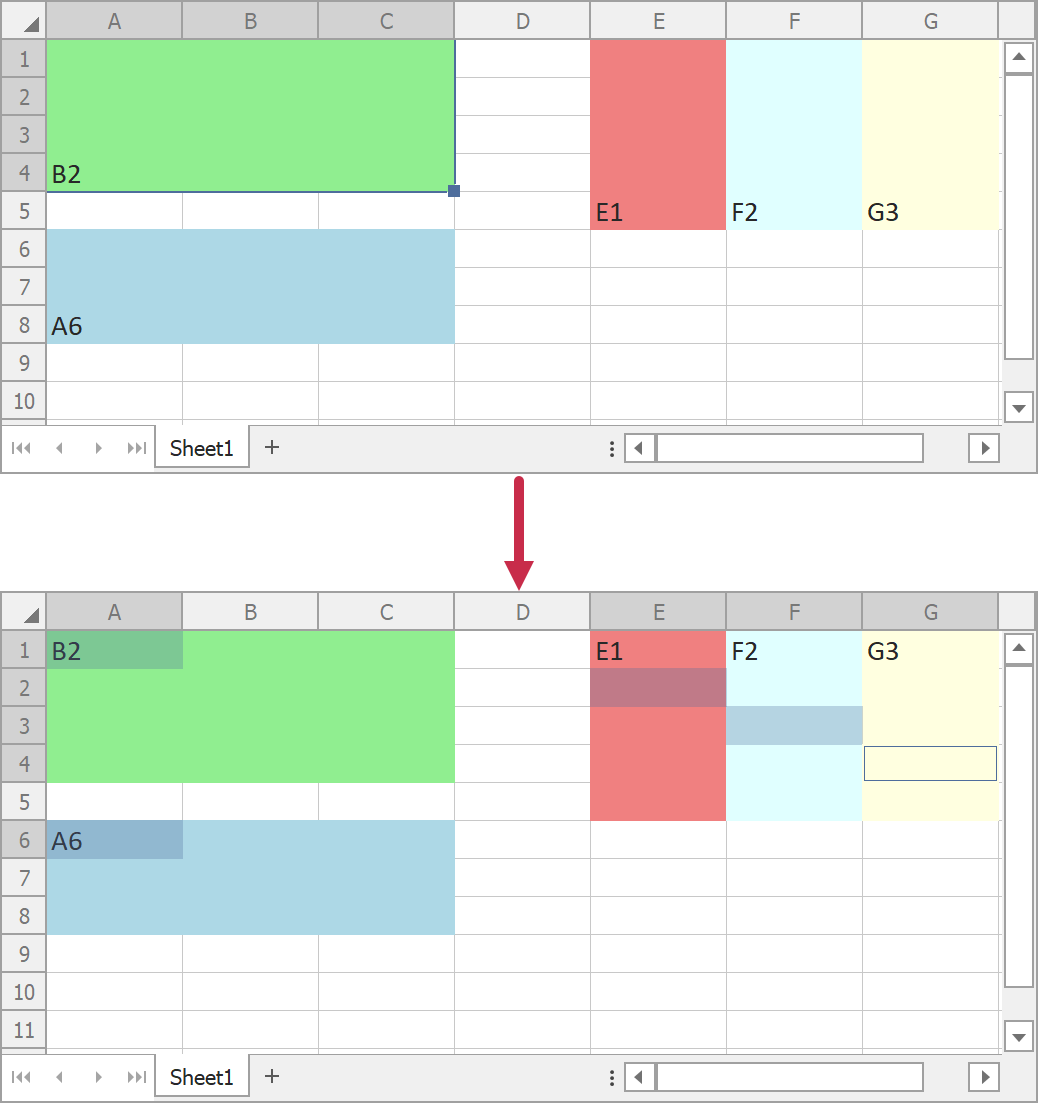 How to: Merge Cells or Split Merged Cells | WPF Controls | DevExpress ...