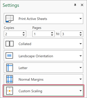 Specify Custom Page Scaling