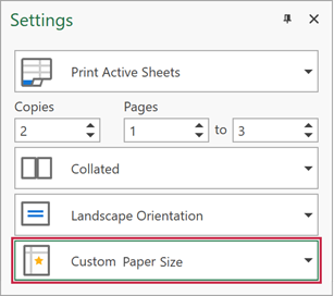 Specify Custom Paper Size