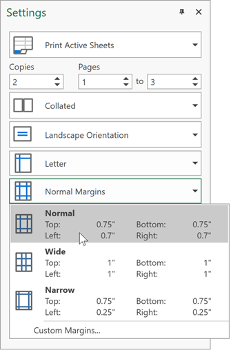 Specify Page Margins