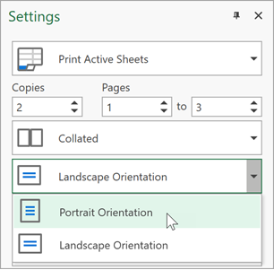 Specify Page Orientation