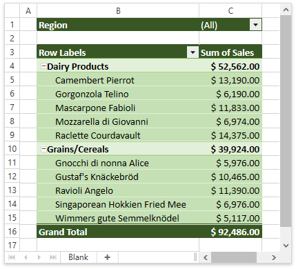 SpreadsheetPivotTable_Examples_ApplyBuiltInStyle