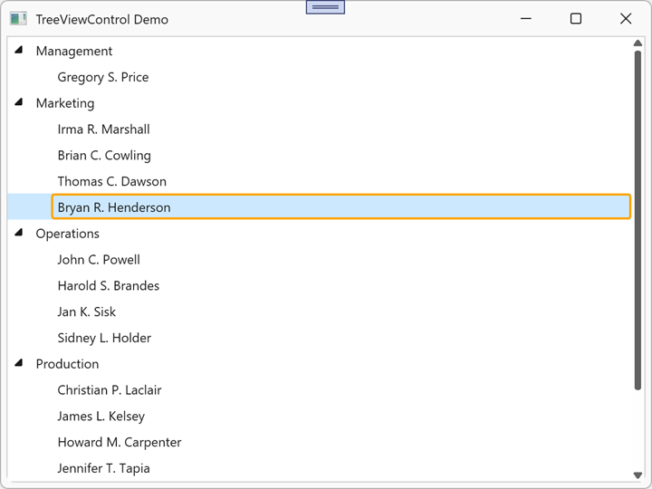 TreeViewControl - Focused Node Border