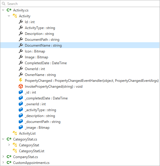 devexpress wpf gridcontrol treeview example