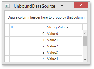 UnboundDataSourceWPF Sample Application