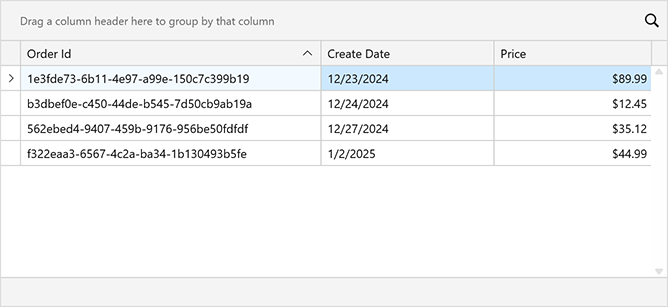 Sorting by Another Column - WPF Grid Control, DevExpress