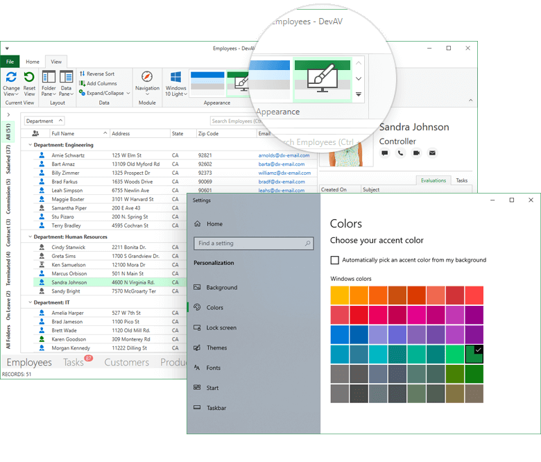 WPF Themes - Palettes in Ribbon Gallery