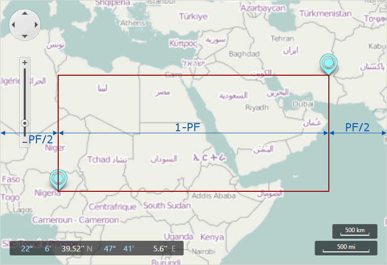 WpfMapControl_ZoomToRegion_HorizontalFitting