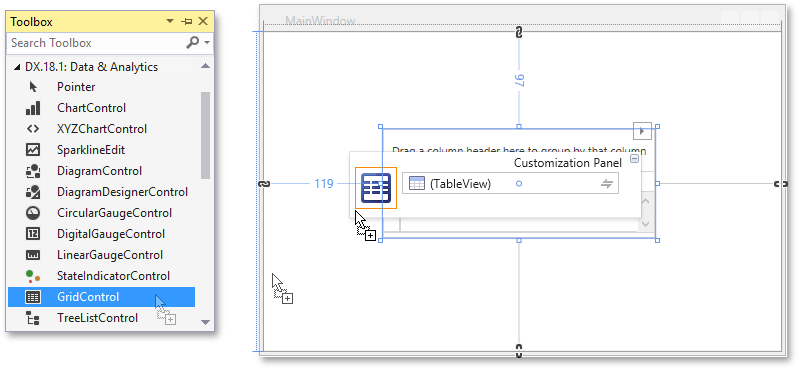 Add a grid control