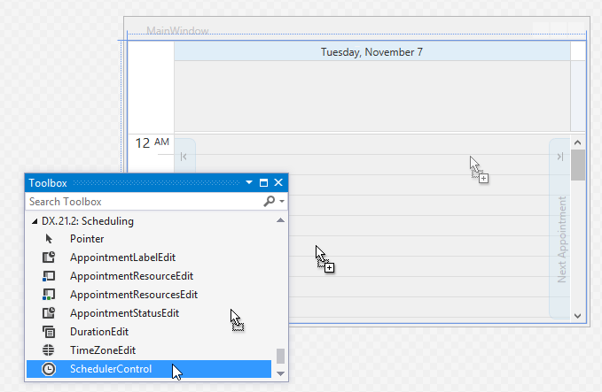 WPFScheduler_DragDropFromToolbox